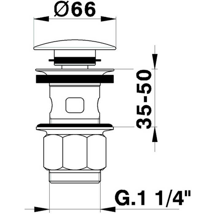 Cisal донный клапан za00162024 complementi, цвет: золото