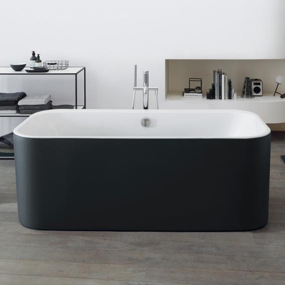 Duravit акриловая ванна happy d2 plus 1800 х 800 c двумя наклонами для спины, happy d.2 plus, 700453800000000 цвет: белый/графит супер матовый