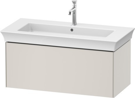 Duravit тумба подвесная 458 мм х 984 мм, white tulip, wt424203939 цвет: скандинавский белый шелковисто - матовый
