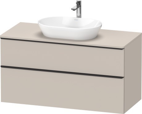 Duravit тумба подвесная под раковину 1200 мм х 550 мм и консолью, d-neo, de496909191 цвет: серо-коричневый матовый