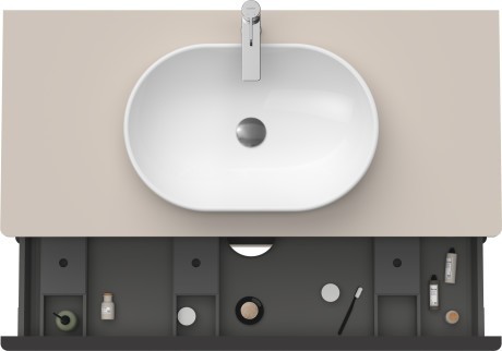 Duravit тумба подвесная под раковину 1200 мм х 550 мм и консолью, d-neo, de496909191 цвет: серо-коричневый матовый