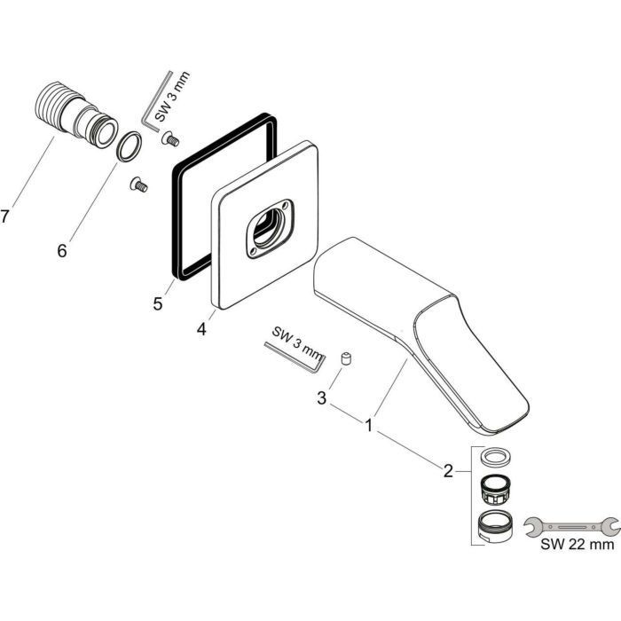 AXOR излив для ванной, Urquiola, золото арт. 11430990