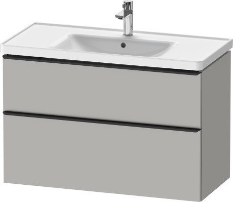 Duravit тумба подвесная под раковину 984 мм х 452 мм, d-neo, de435600707 цвет: бетонно-серый матовый