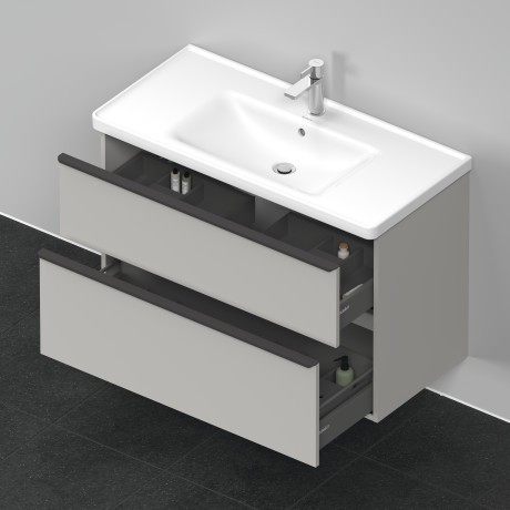 Duravit тумба подвесная под раковину 984 мм х 452 мм, d-neo, de435600707 цвет: бетонно-серый матовый