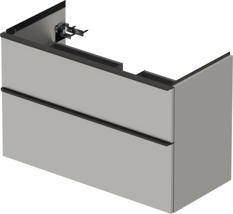 Duravit тумба подвесная под раковину 984 мм х 452 мм, d-neo, de435600707 цвет: бетонно-серый матовый
