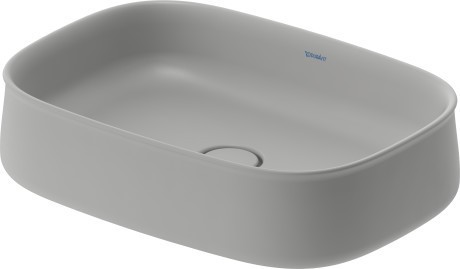 Duravit раковина накладная 390 мм 550 мм, без перелива, zencha, 2373556779 цвет: серый шелковисто-матовый