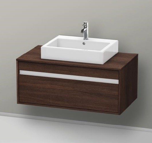 Duravit тумба подвесная под раковину с одним выдвижным ящиком, ketho, kt669505353 цвет: каштан темный
