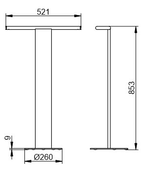 Keuco напольный двойной полотенцедержатель, universal, черный, хром арт. 04987 370201