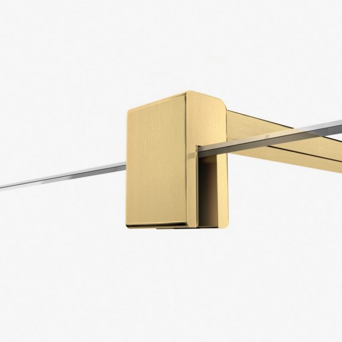 Душевое ограждение gold satin 80x200, New trendy Velio, брашированное золото арт. D-0189B