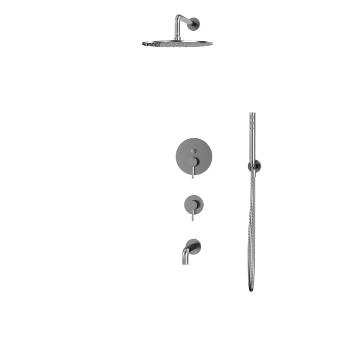 Душевая система скрытого монтажа, Whitecross Y brushed nickel, брашированный никель арт. YSET07NIB