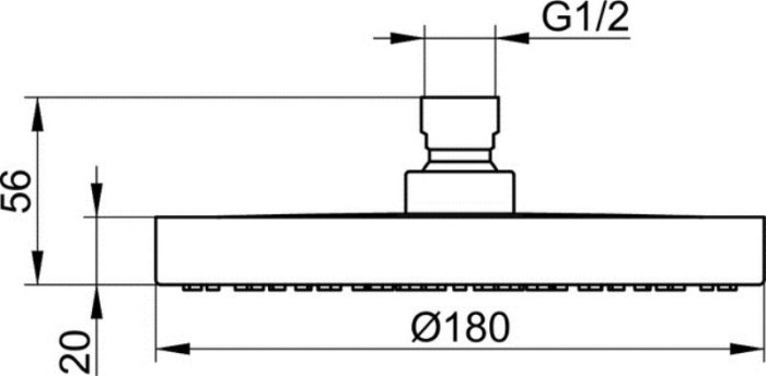 Keuco верхний душ круглый, universal, хром арт. 51686 010100