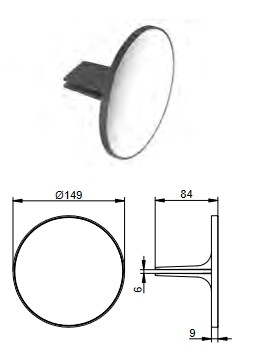 Keuco зеркало косметическое для зеркального шкафа, тёмно-серое, Royal modular 2.0, темно-серый арт. 800900000000200