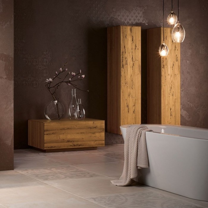 Keuco напольная тумба под умывальник, 700х 800х535 мм 2 ящика фасад из венецианского дуба, edition lignatur, арт. 33370 750023