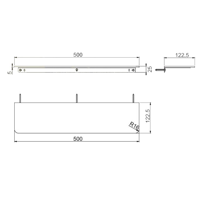 Fima Carlo Frattini полка 300 мм., switch, черный арт. f6200/30mn