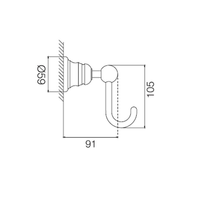 Fima Carlo Frattini крючок одинарный, подвесной, victory, золото арт. f6064/1or