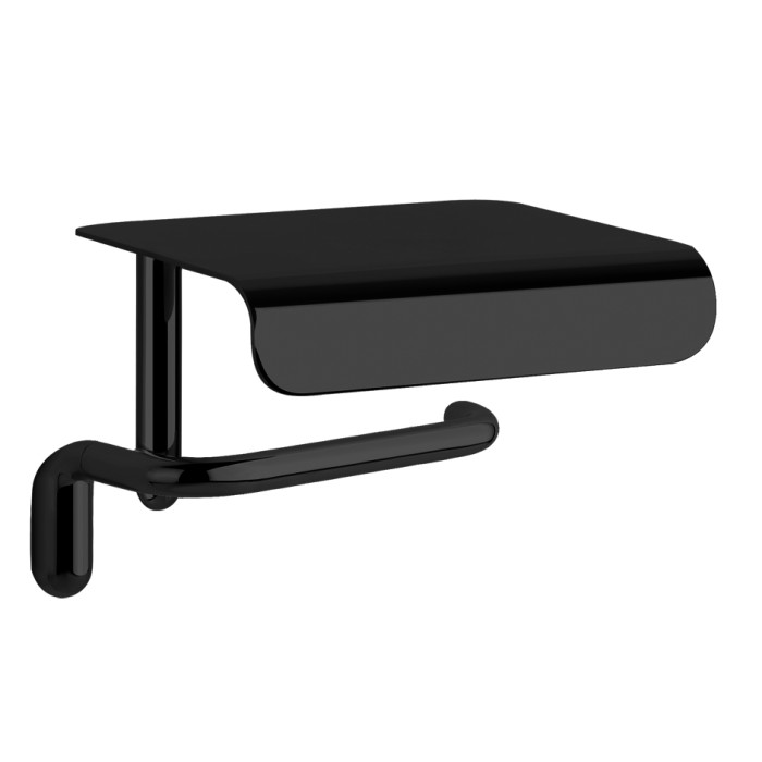 Gessi Держатель для туалетной бумаги с крышкой, напольный, Goccia, 38049#099 цвет: черный