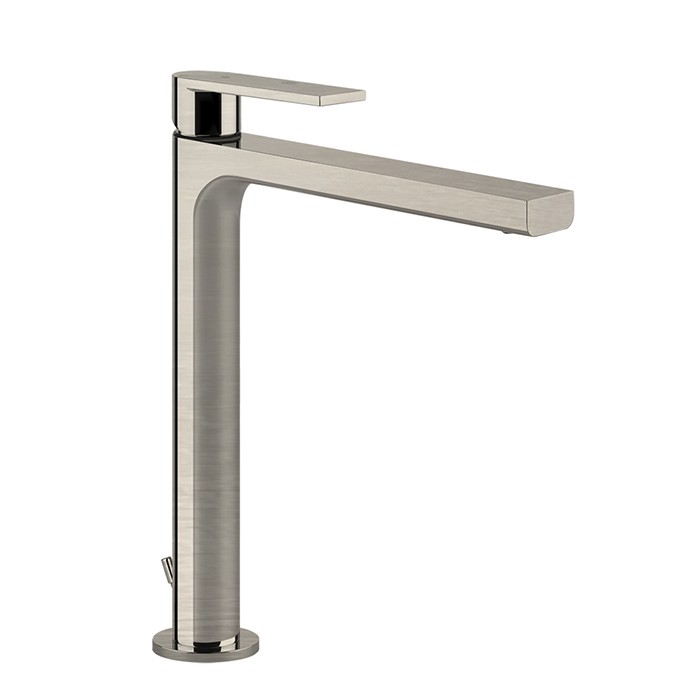 Gessi Смеситель для раковины, на 1 отв, высокий, с донным клапаном, Emporio Via manzoni, 38604#149 цвет: finox brushed nickel