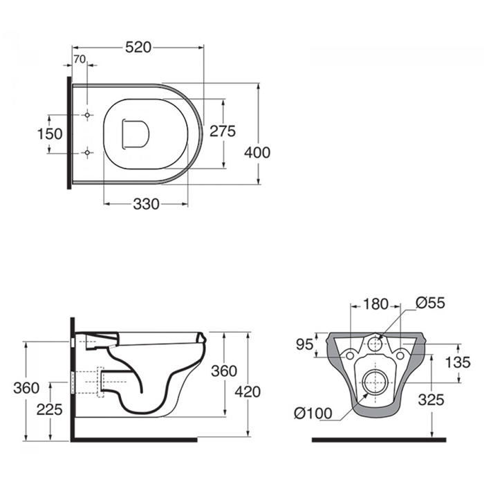 AZZURRA унитаз моноблок 68х40см, слив универсальный, с бачком и белым сиденьем с микролифтом, CHARME, CHVCMP000000BI/(CHA100/MBP bi) CHCSMB000000/(CHA400/MBL bi) B19002F/40 br цвет: белый/бронза