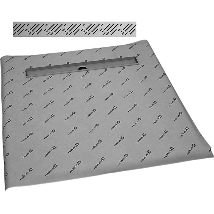 Radaway душевая плита 79x79 с решеткой rain, RadаDrain - 5CL0808A/5R055R