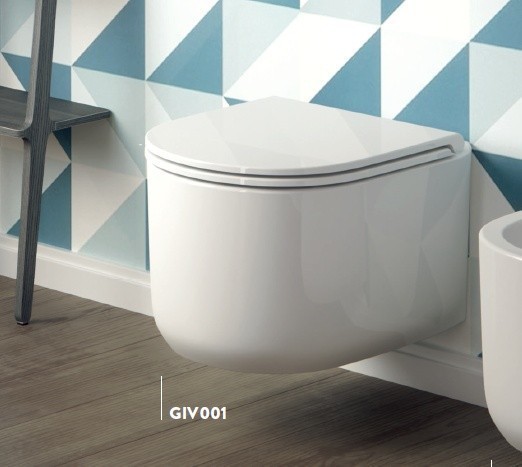 ArtCeram унитаз подвесной, giv001 01 00 gio evolution цвет: белый глянцевый