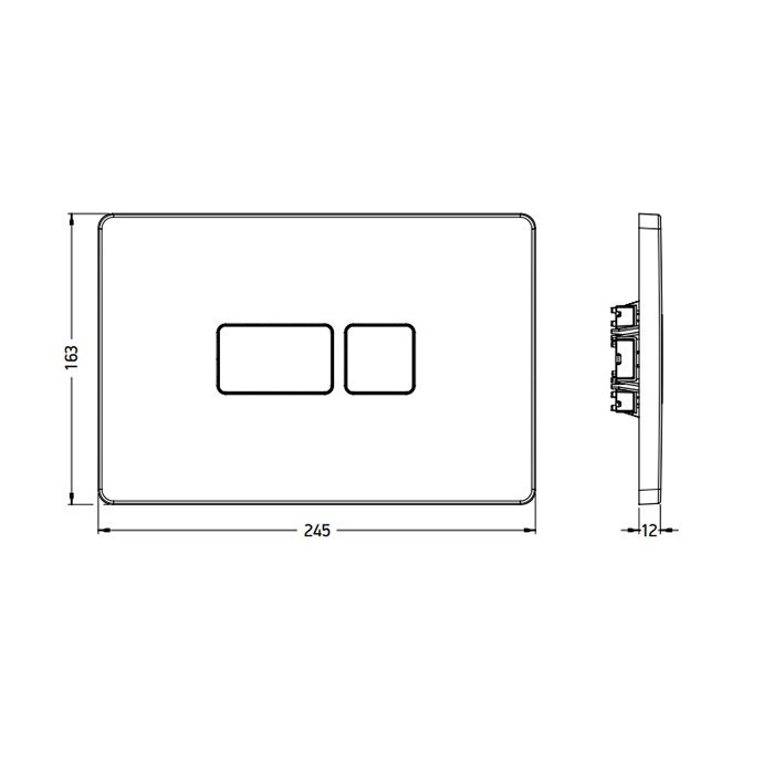 ArtCeram клавиша смыва (для унитаза), 704.000.71 a16 цвет: хром глянцевый