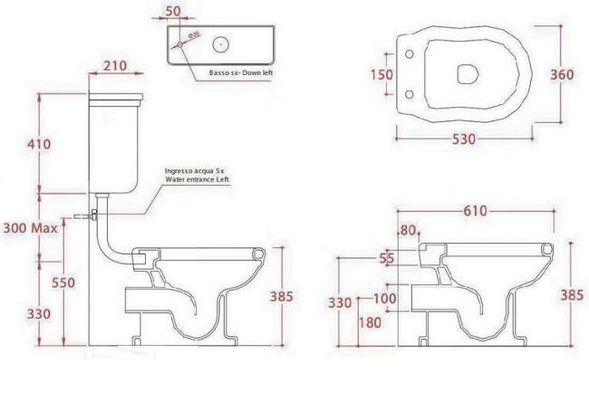 ArtCeram унитаз напольный, hev003 01 00 hermitage цвет: белый глянцевый