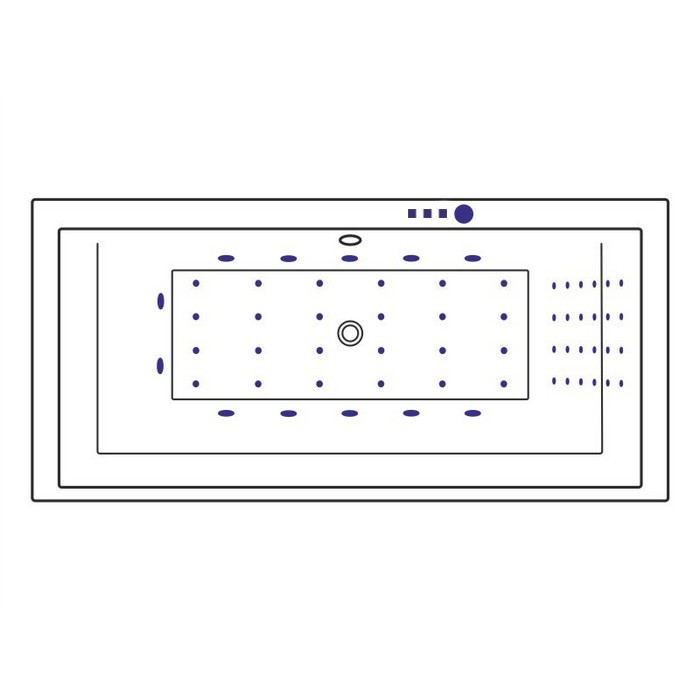 Встраиваемая ванна grand 190x90 nano, Excellent Crown, хром арт. WAEX.CRG19.NANO.CR