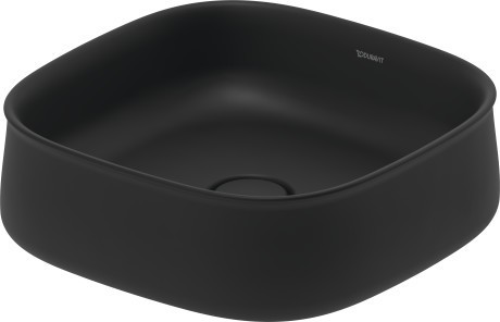 Duravit раковина накладная 420 мм х 420 мм, без перелива, zencha, 2373421379 цвет: антрацит матовый