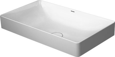 Duravit раковина встраиваемая сверху без отверстий под смеситель, без перелива, durasquare, 23556000001 цвет: белый