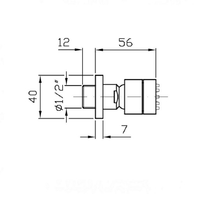 Zucchetti настенная форсунка для душа, aguablu, хром арт. z92898