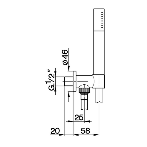 Cisal душевой гарнитур ls00303321 less цвет: хром
