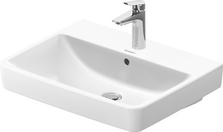 Duravit раковина встраиваемая сверху/подвесная 460 мм х 600 мм, с переливом, с отверстием под смеситель, no.1, 2375600000 цвет: белый