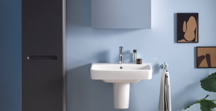 Duravit раковина встраиваемая сверху/подвесная 460 мм х 600 мм, с переливом, с отверстием под смеситель, no.1, 2375600000 цвет: белый