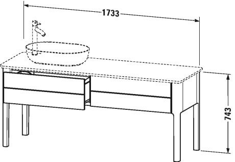 Duravit тумба напольная под столешницу скандинавский, luv, lu9563l3939 цвет: скандинавский белый