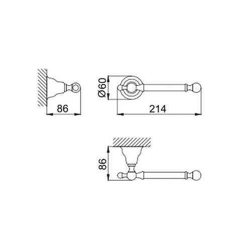 Cisal бумагодержатель, 4034.01h.ac croisette, цвет: satin brushed nickel