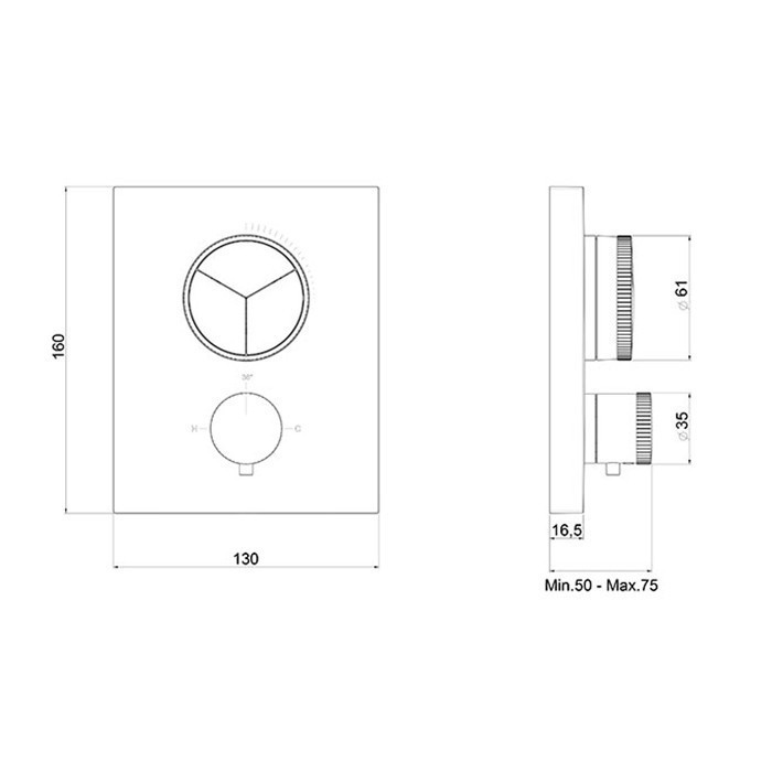 Almar смеситель для душа, core, e176683.mb цвет: черный
