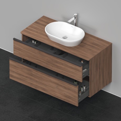 Duravit тумба подвесная под раковину 1200 мм х 550 мм и консолью, d-neo, de496907979 цвет: орех натуральный
