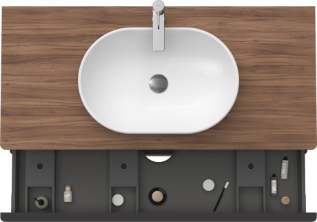 Duravit тумба подвесная под раковину 1200 мм х 550 мм и консолью, d-neo, de496907979 цвет: орех натуральный