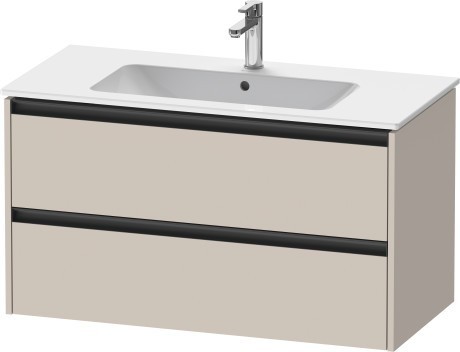 Duravit тумба подвесная под раковину 480 мм х 1010 мм х 550 мм, ketho.2, k25264091910000 цвет: серо-коричневый матовый