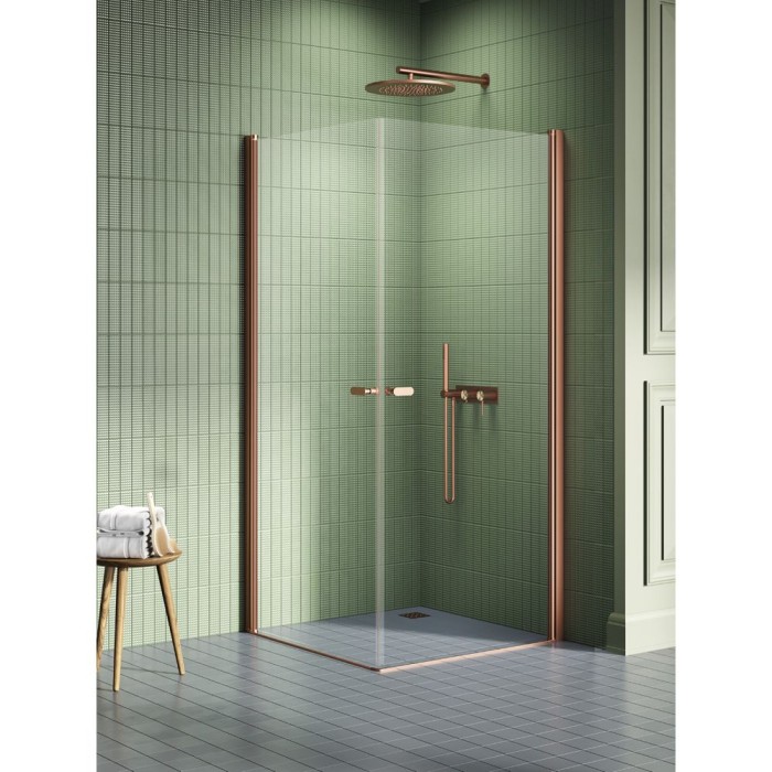 Душевое ограждение 90x90x195, New trendy New soleo copper brushed, браширо арт. K-2014