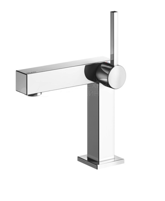 Keuco смеситель для раковины однорычажный square 110 мм, с донным клапаном, edition 90 square, хром арт. 59104 010000