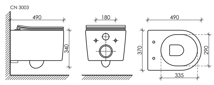 Ceramicanova подвесной унитаз с сиденьем moments, cn3003 цвет: белый
