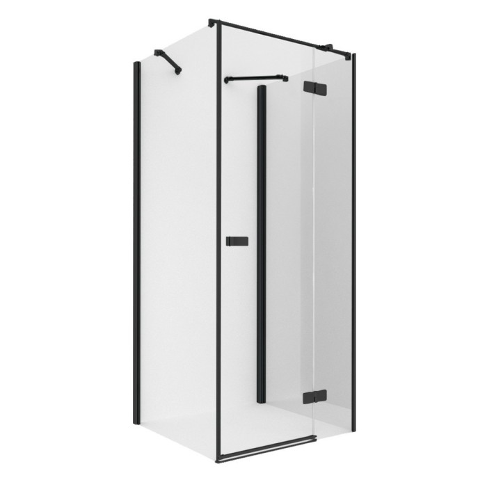 Душевое ограждение r 110x90x200, New trendy Reflexa black, черный арт. EXK-5038