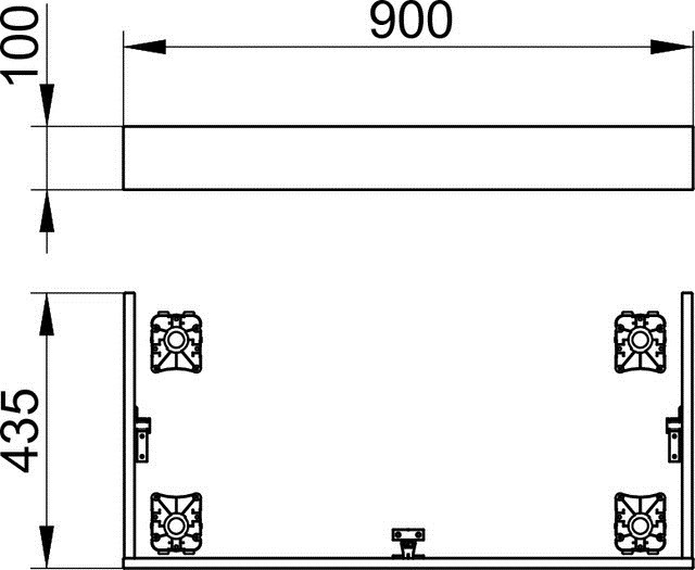 Keuco цокольный комплект для тумбы 1000 мм, edition 90, арт. 39079 390000