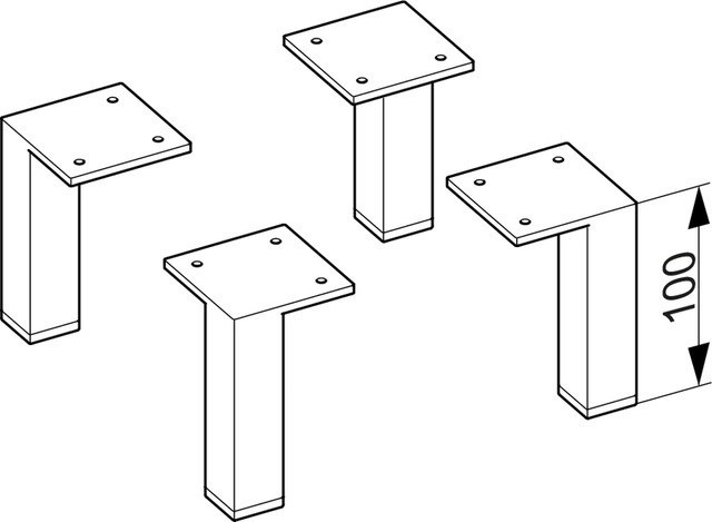 Keuco ножки для мебели, edition 90, арт. 39098 010000