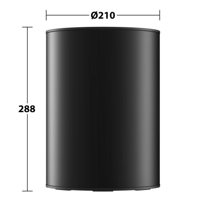 Keuco ведро для мусора с крышкой 5 л, plan, черный матовый арт. 04989 370037
