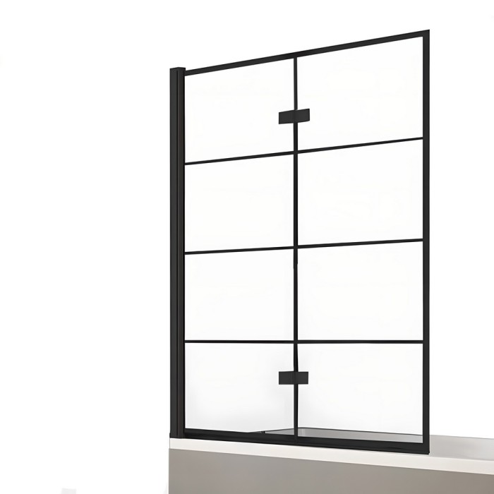 Шторка для ванны 100x140 l, New trendy New soleo black, черный арт. P-0049