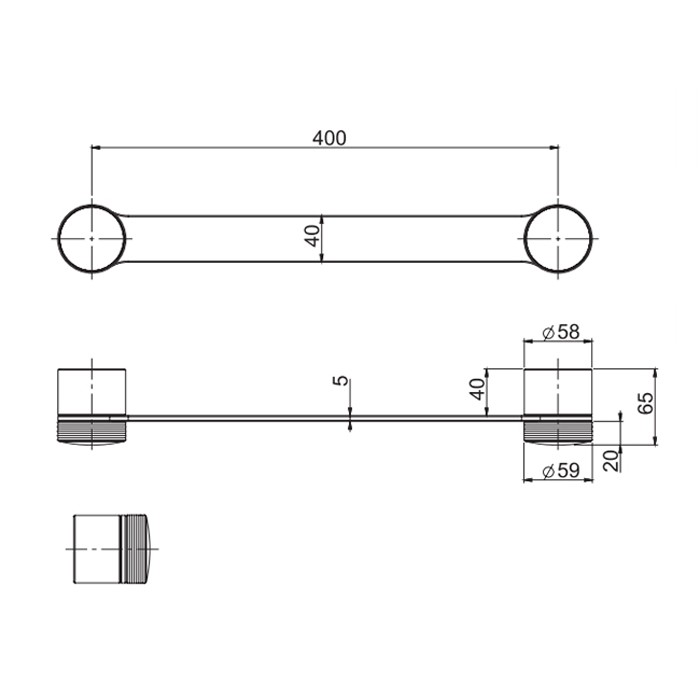 Fima Carlo Frattini полотенцедержатель 40см, подвесной монтаж, texture collection, хром арт. f6100/40hcr