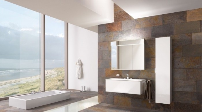 Keuco тумба подвесная под раковину с одним выдвижным фронтом, с внутренней светодиодной подсветкой, edition 11, антрацит арт. 31361 110100