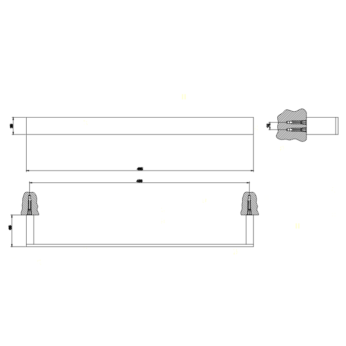 Gessi Полотенцедержатель 45см, подвесная, Rettangolo, 20900#031 цвет: хром
